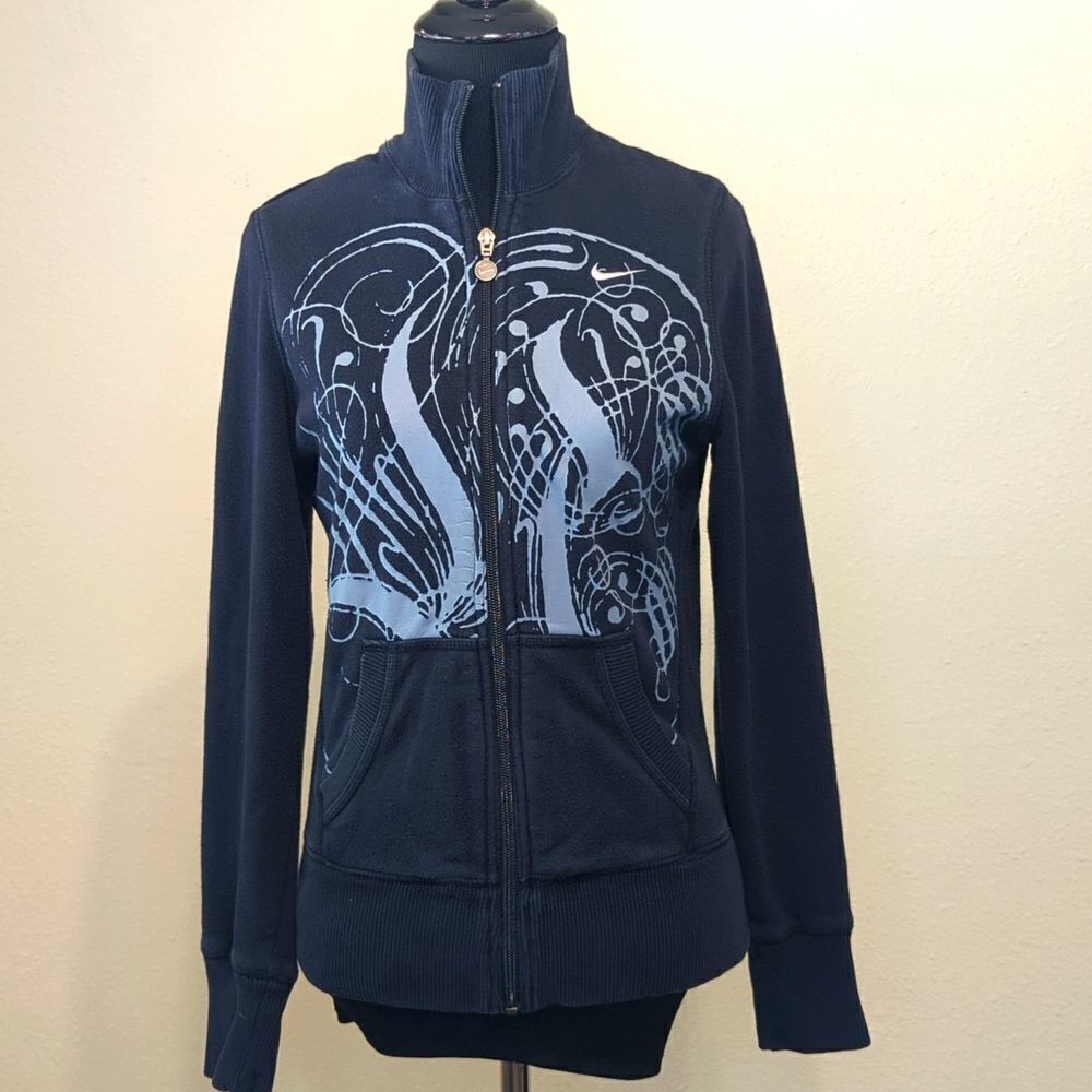 Nike black zip up sweatshirt